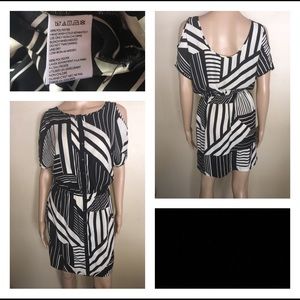 Black and Cream Patterned Dress